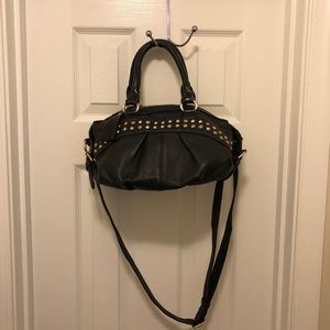 Black studded crossbody bag
